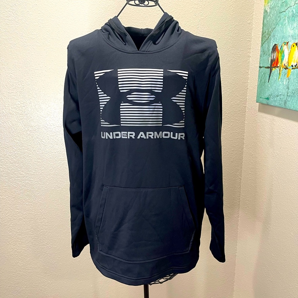 Under Armour Man Pullover Dark Gray Large Loose Hoodie